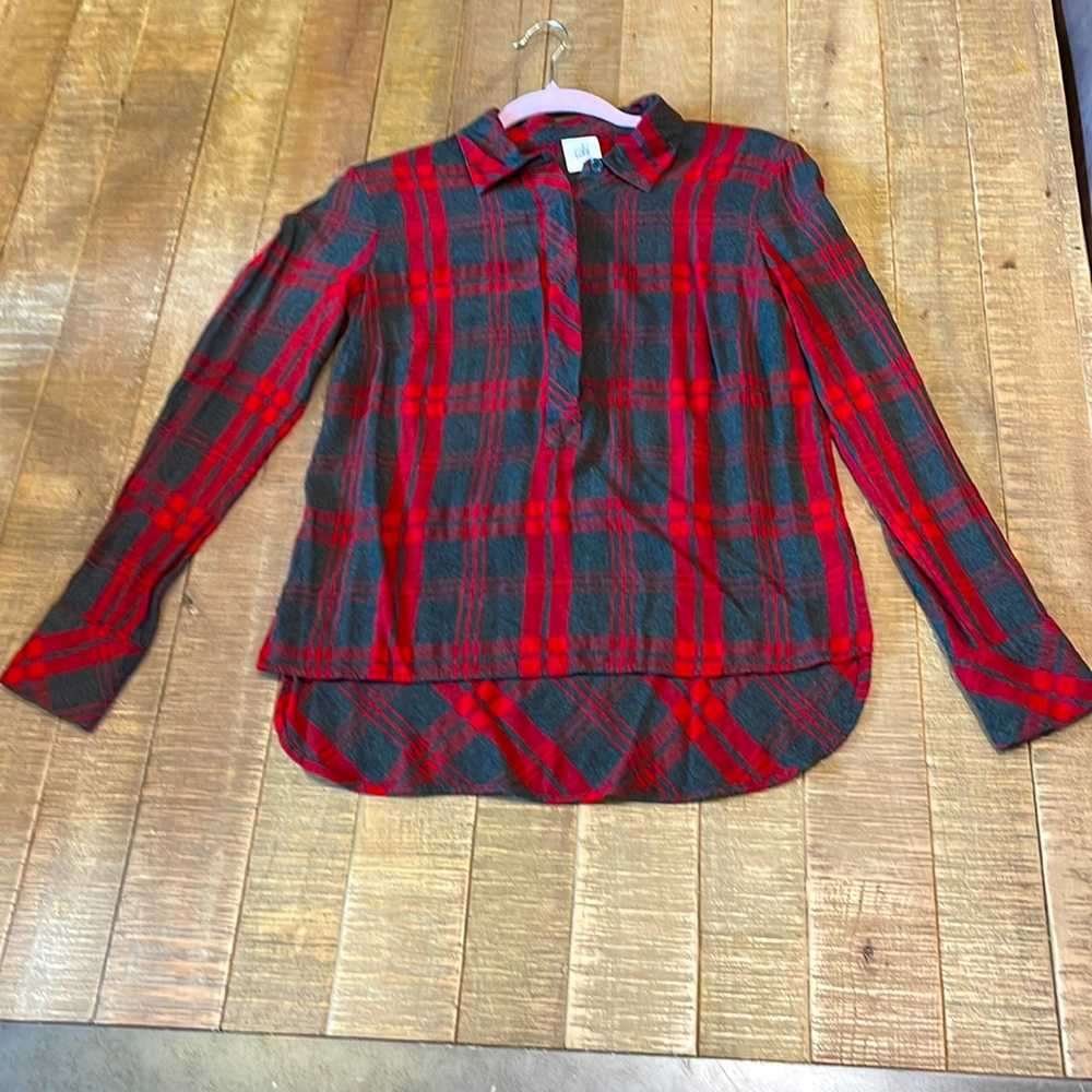 Cabi red plaid shirt, women’s XS button-down.